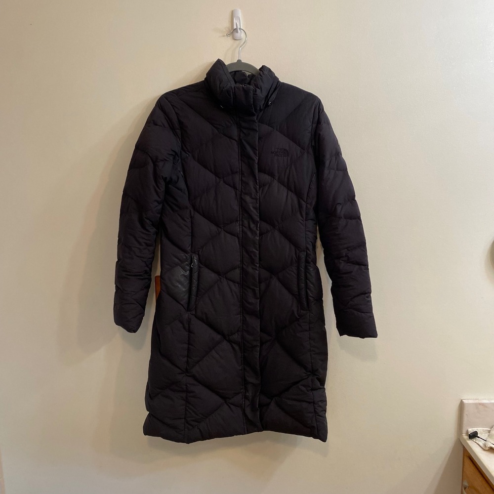 The North Face Miss Metro Parka Women's Sz S Black 600 Down Filled Puffer Coat